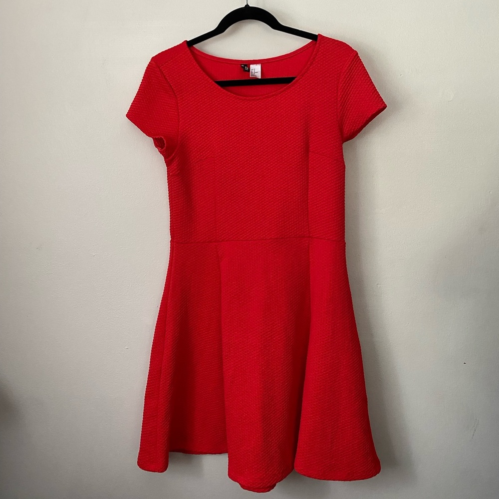 Divided H&M Red Skater Dress 12
